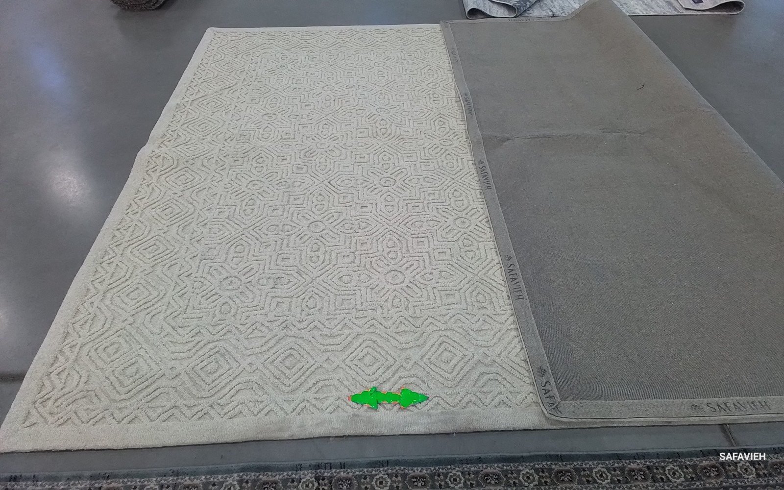 IVORY 9'-0" x 12'-0" Stained Rug, Reduced Price 1172778750 TXT101A-9 gallery