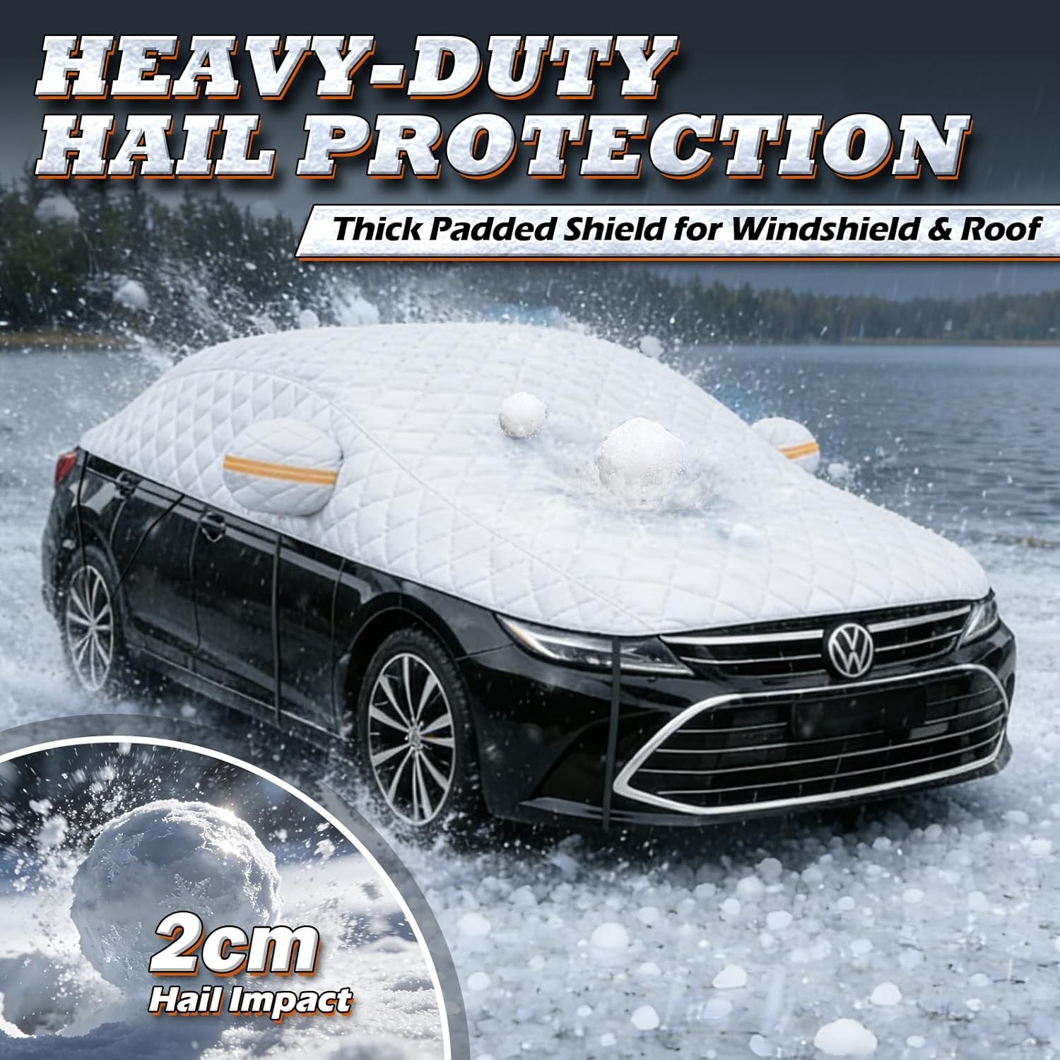 Multi Layer Cotton Padded Car Cover Protector for Sedans Half Cover Sale gallery