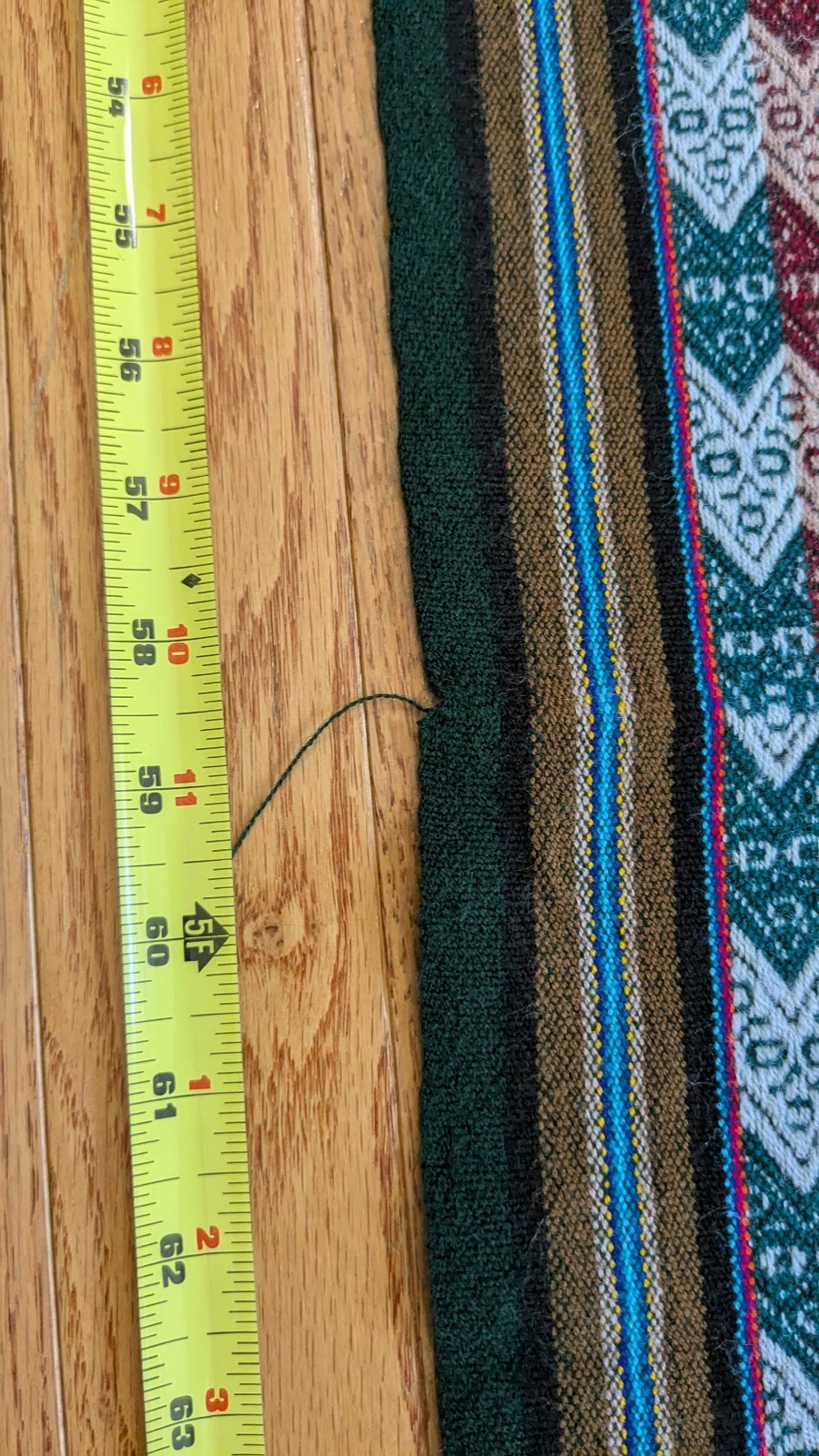 Authentic Peruvian Aguayo Blanket - woven Andean Textile 44x84 gallery
