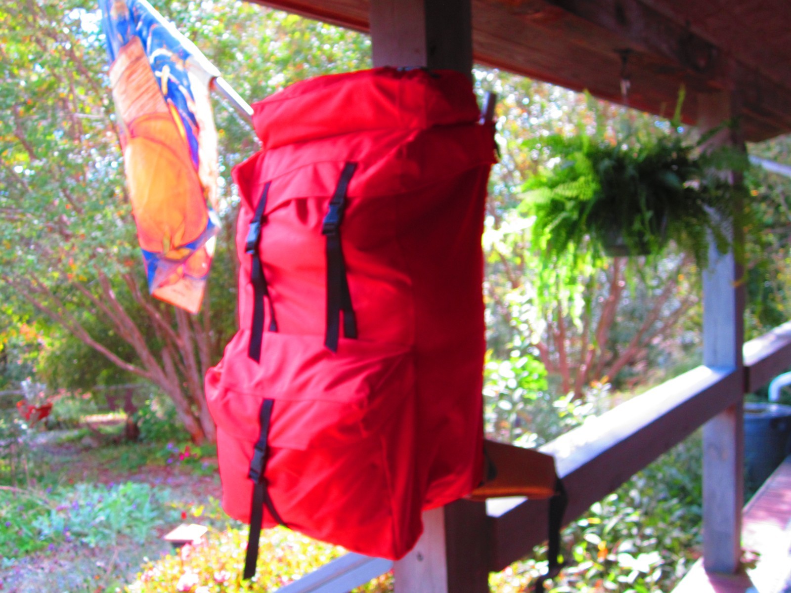 A NORTH FACE FRAME, CUSTOM MADE LARGE NO ZIPPERS , PACK FOR WINTER