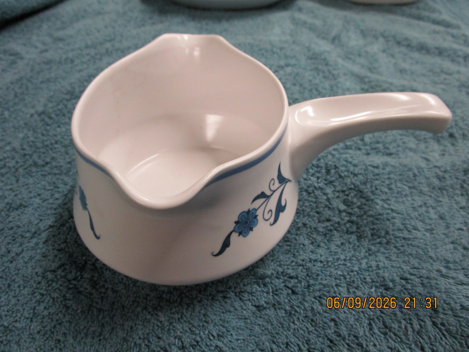 NORITAKE Progression China Japan Blue Haven GRAVY BOWL 9004 gallery
