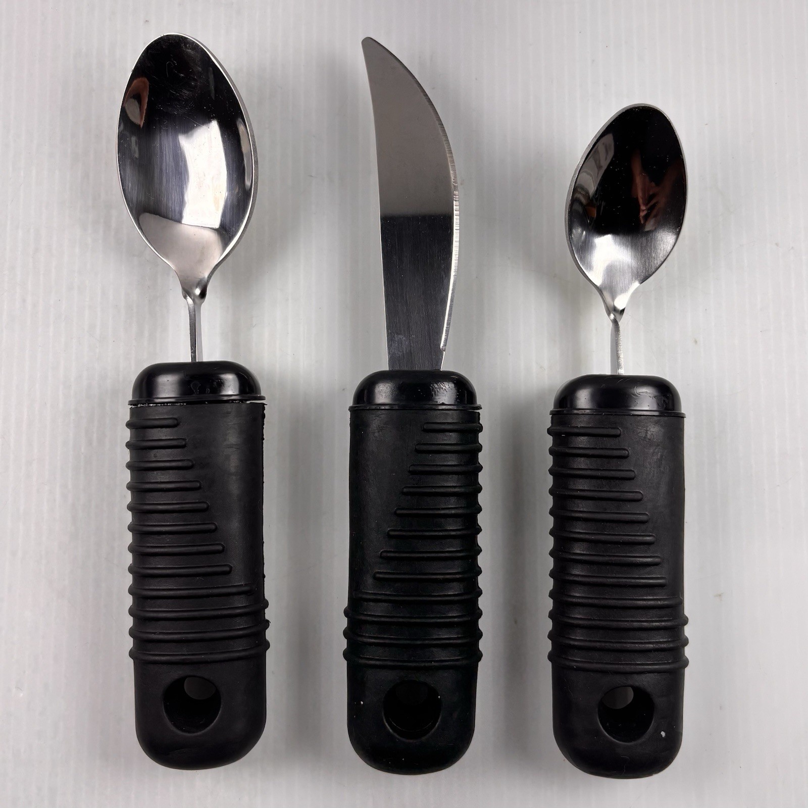 Medline Weighted Utensils Bendable / Handicap 3 Pc Teaspoon Tablespoon Knife gallery