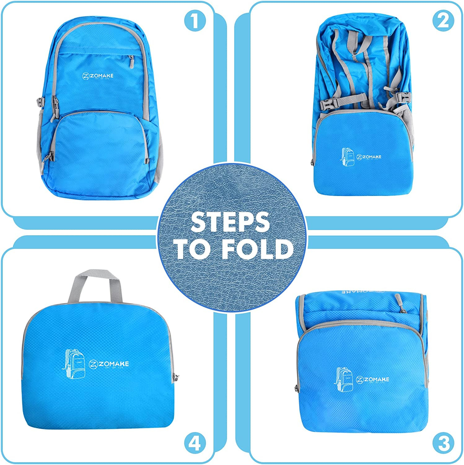 Lightweight Packable Backpack 30L, Foldable Hiking Backpacks Water Resistant Com 5