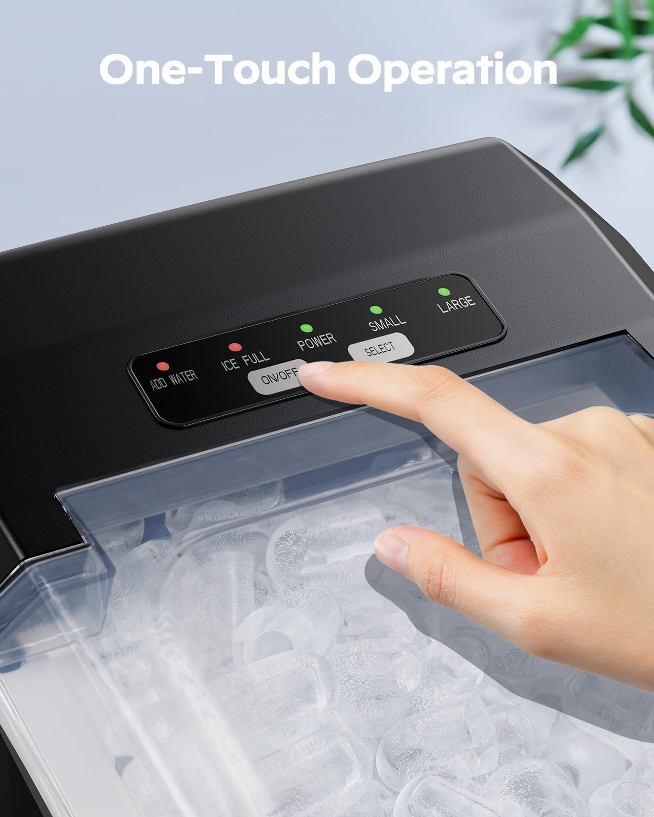 Ice Maker Countertop 26 lbs Day 9 Cubes 6 Mins Black HOMEZAY-27B-US Portable gallery