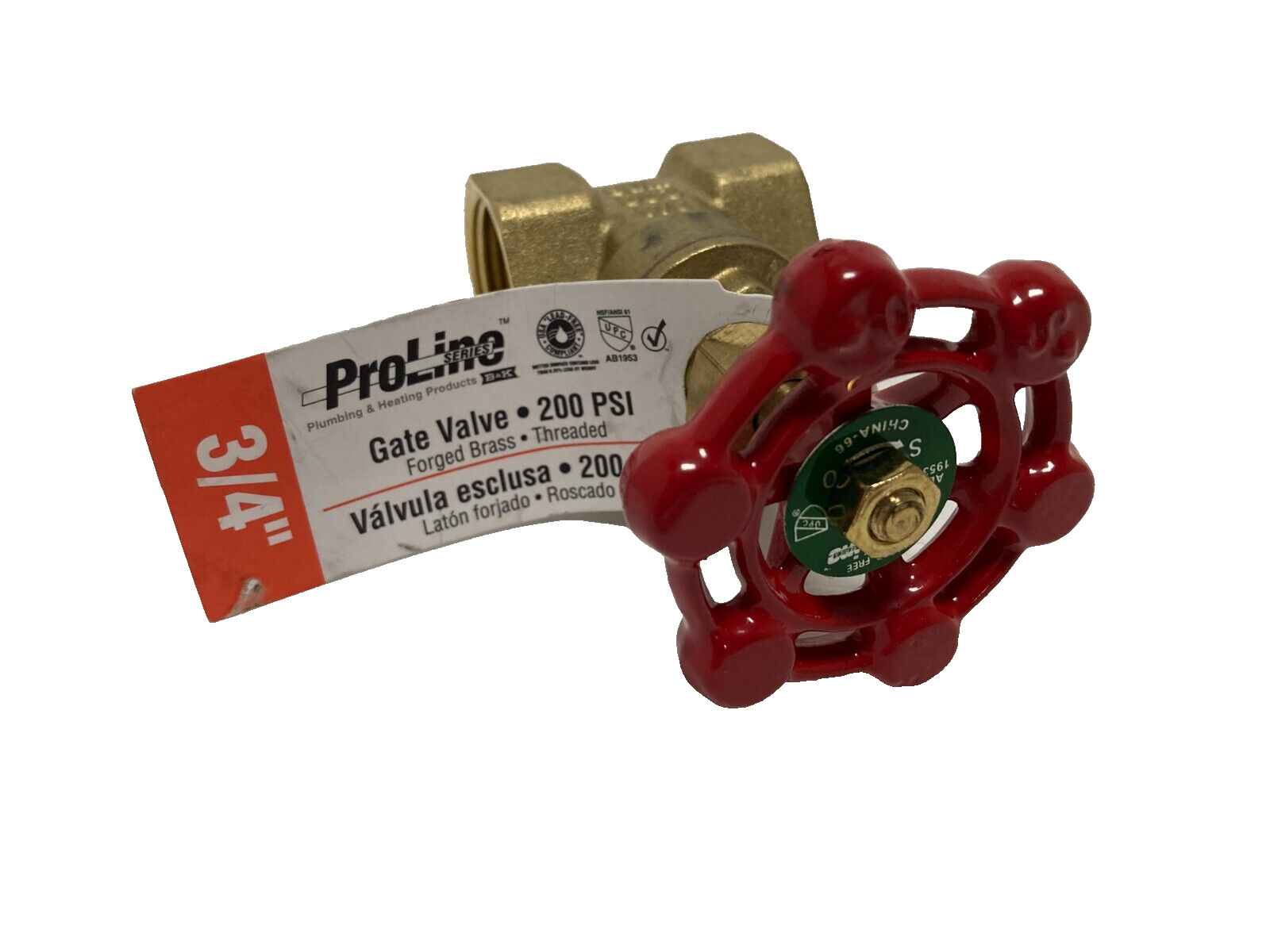 ProLine Series Gate Valve, 3/4 in Connection, Sweat, 200/125 psi Pressure, Brass gallery