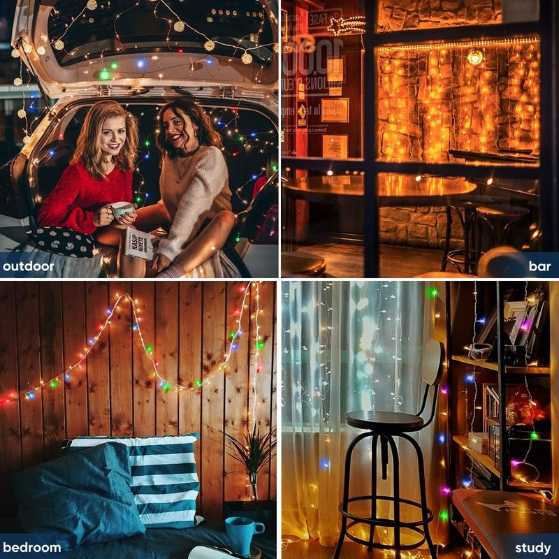 32.8FT LED Indoor String Lights 132LED,with Music Mode Remote App Control RGB gallery