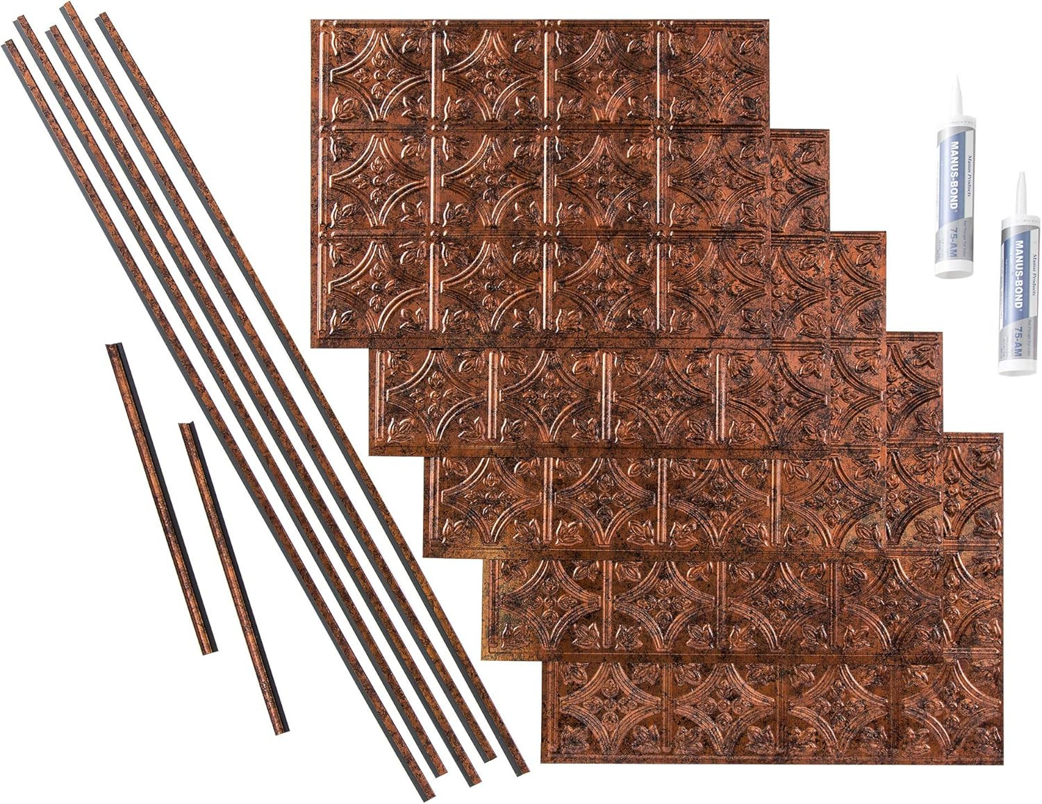 FASÄDE Traditional Style/Pattern 1 Decorative Vinyl Backsplash 15 Sq Ft Kit in M gallery
