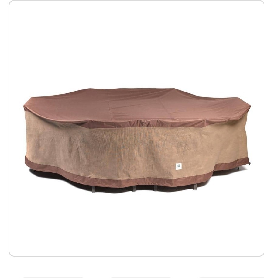 DUCKCOVERS Ultimate Waterproof 127 Inch Rectangular/Oval Patio Table with Cha...