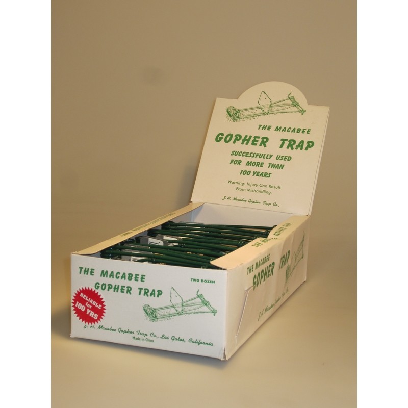 Macabee MGT Spring Loaded Green Wire Gopher Tunnel Traps (Pack of 24) gallery