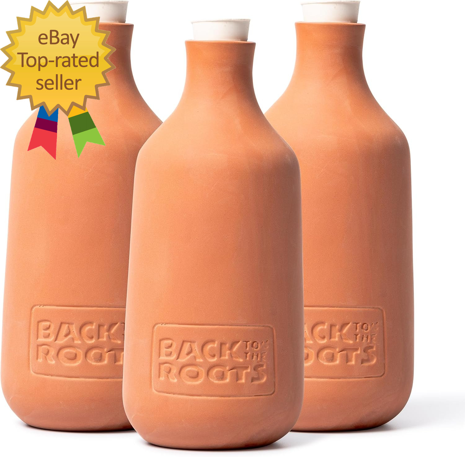 Self-Watering Terracotta Olla Pot (Pack of 3) 700Ml Provides 1 Week gallery