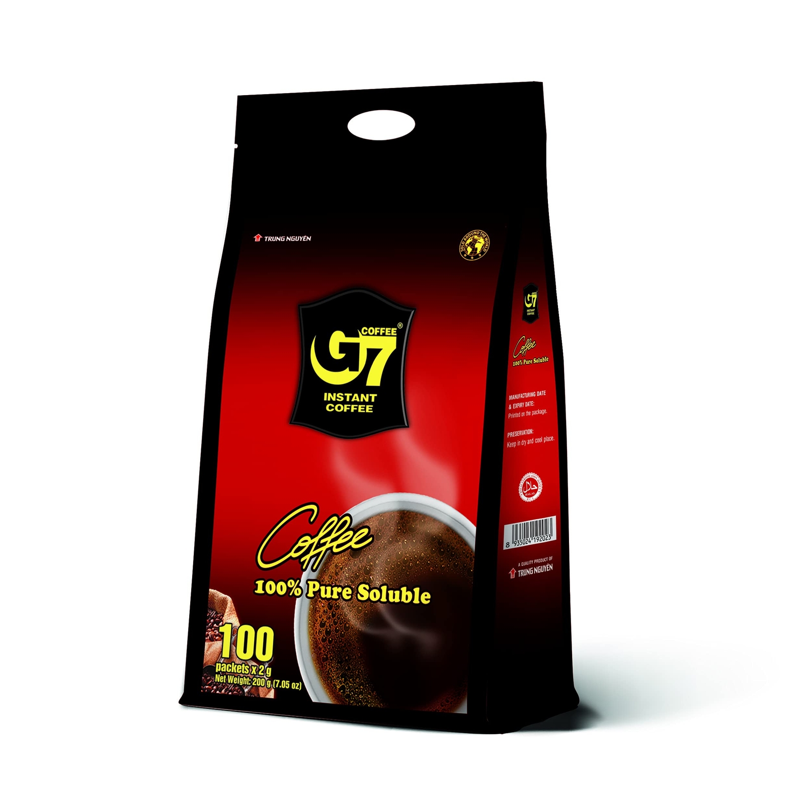 G7 Pure Black Instant Coffee 100 Sachets Bold Sugar Free Easy Preparation gallery