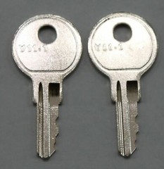 2 replacement keys cut to your code for all locks with the key code D251A-D500A