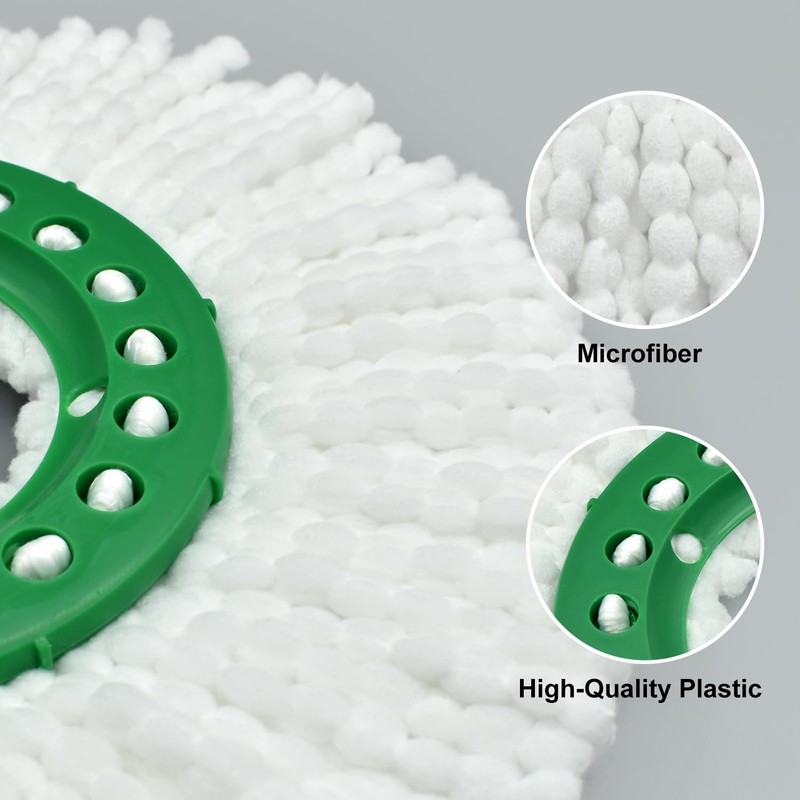 Reusable Mop Head Replacement for Libman Tornado Spin Thick 3 Pack, White gallery