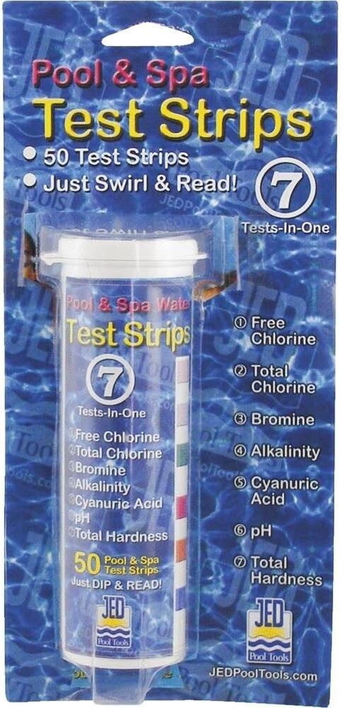 JED 00-IT492 7-Factor Water Test Strips for Swimming Pool & Spa, 50 Count