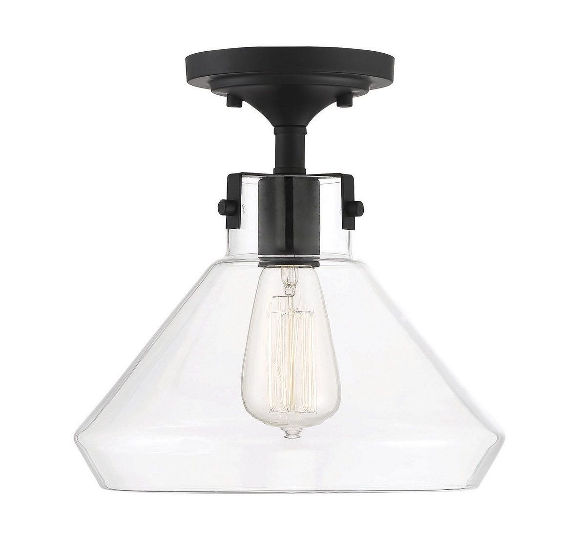 Savoy Walpole Matte Black Ceiling Light 6-9137-1-89 gallery