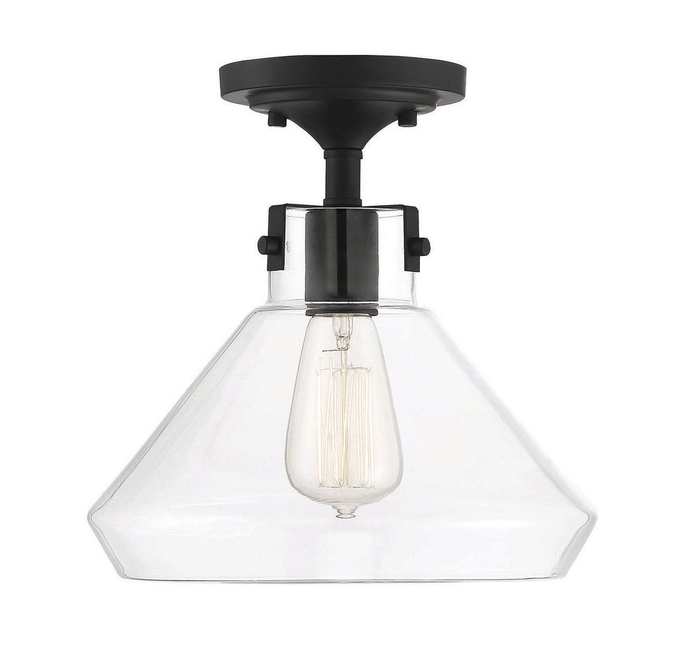 Savoy Walpole Matte Black Ceiling Light 6-9137-1-89