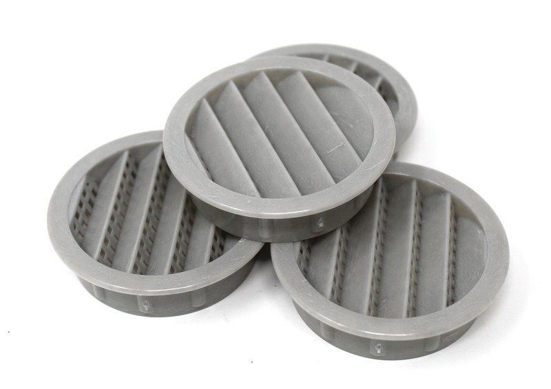 2" Round Plastic Louver Soffit Air Vent Reptile Screen Grille Cover gallery