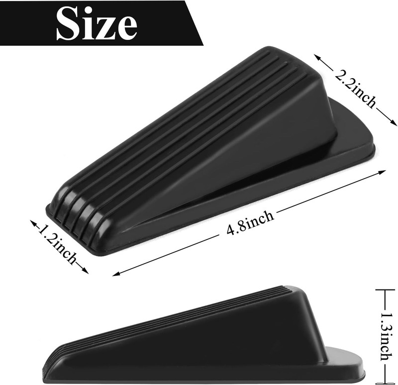 4 Pack High-Quality Rubber Door Stoppers - Secure and Non-Slip Design gallery