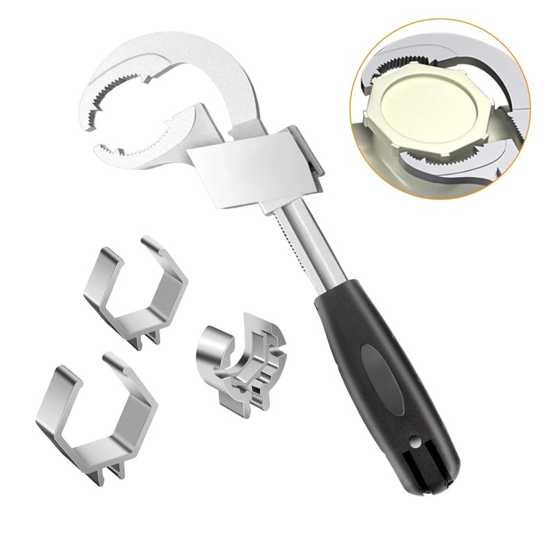 Multi-Function Adjustable Basin Wrench 27-80mm Range For Faucet Shower Repair gallery