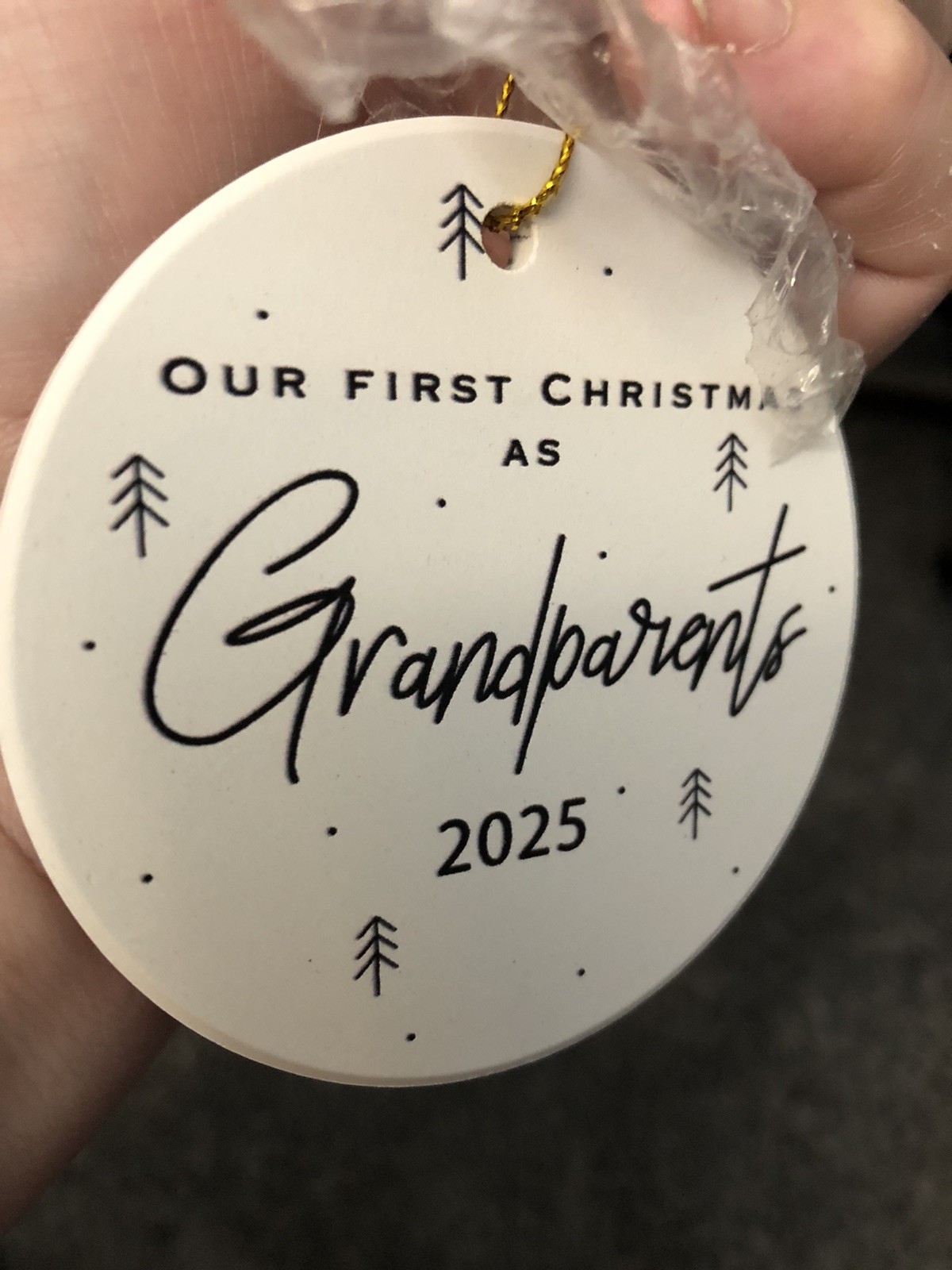 OUR FIRST CHRISTMAS AS GRANDPARENTS 2025 ORNAMENT gallery