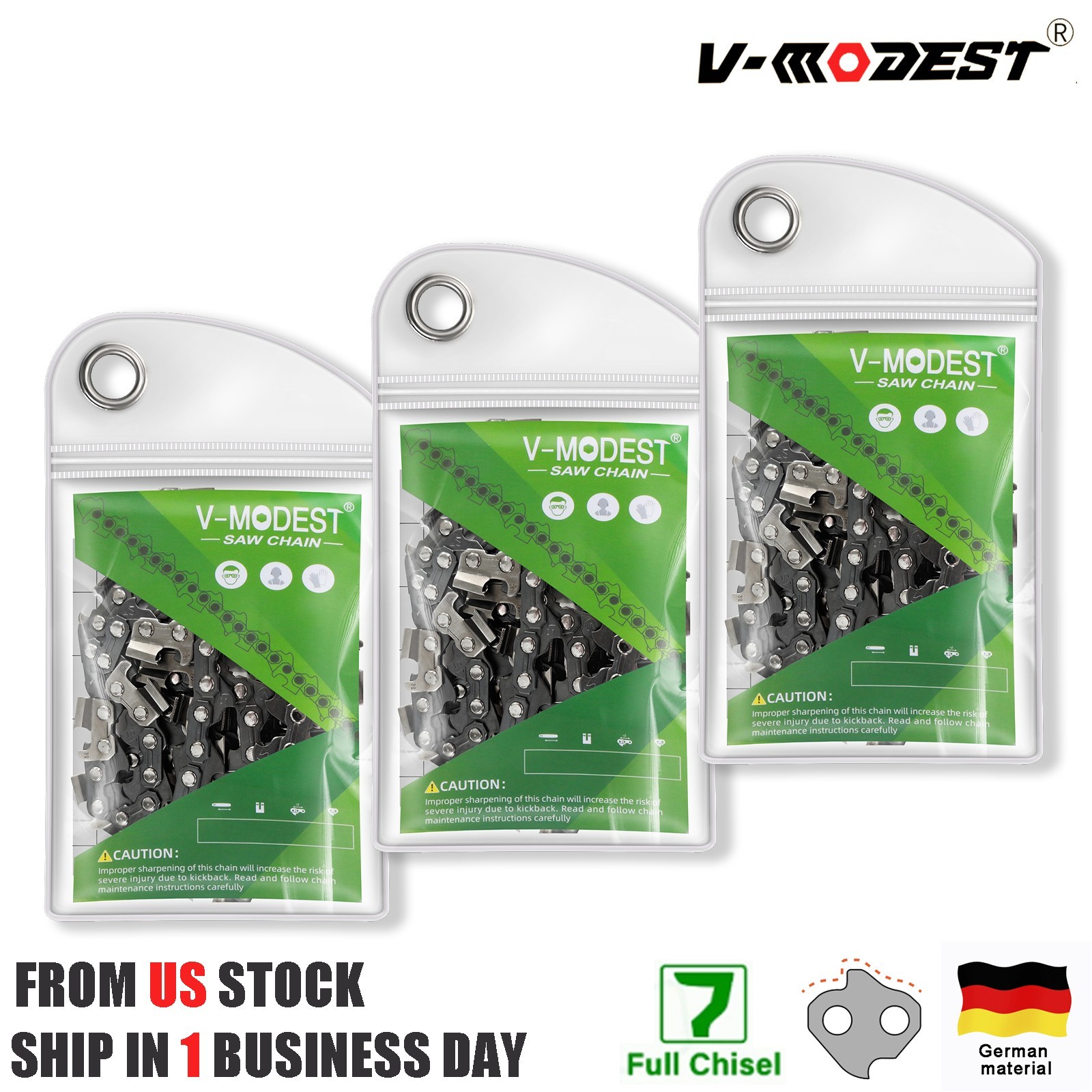 3PACK 20" Chainsaw Chain For Echo CS590 Timberwolf Chainsaw 3/8" .050 Gauge 70DL gallery