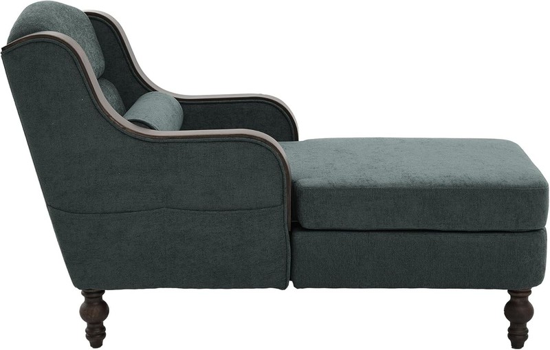 Oversized Chaise Lounge Indoor Solid Wood Frame Lazy Sleeper Armchair gallery