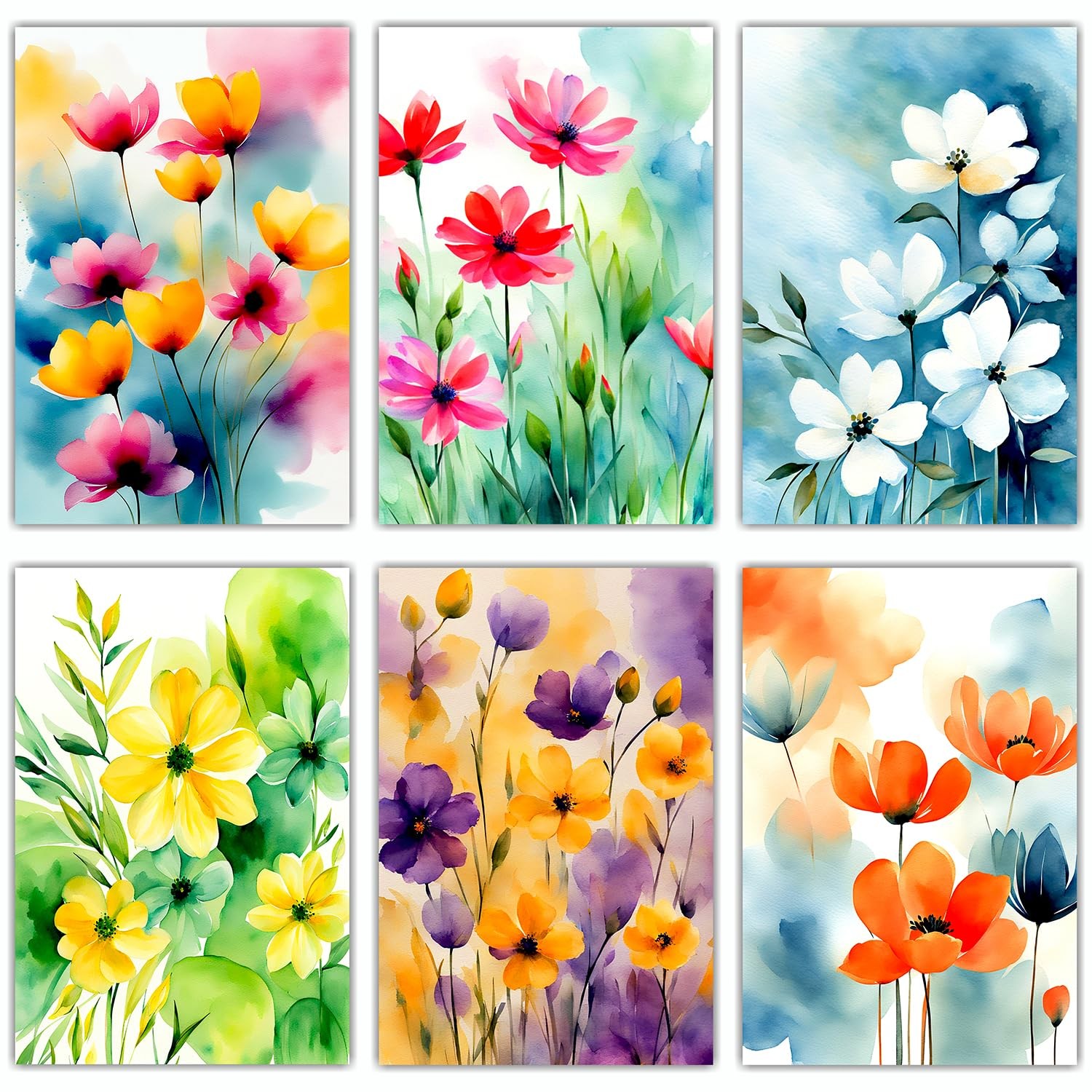 36 Floral Blank Note Cards With Envelopes - 4 x 6 inch All Occasion Greeting ... gallery