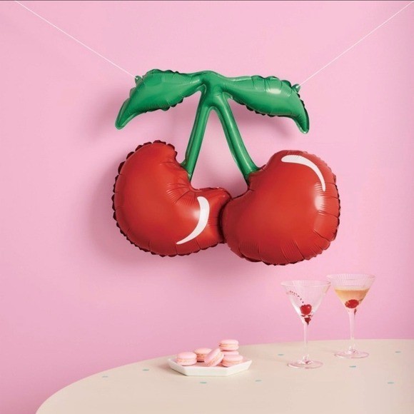 Spritz Cherry Foil Balloon 19.5 Inch Red Fruit Shape Party Decor New gallery