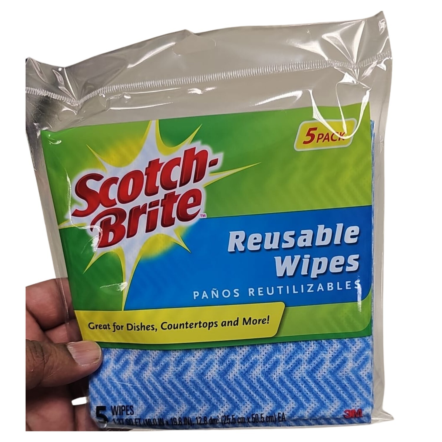 (2-5/pk)-3M Scotch-Brite Wipe Reusable Cleaning Cloth Model 9053-5 gallery
