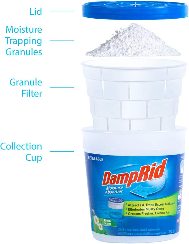 DampRid Fresh Scent Refillable Moisture Absorber - 10.5oz cup – Traps Moisture f gallery