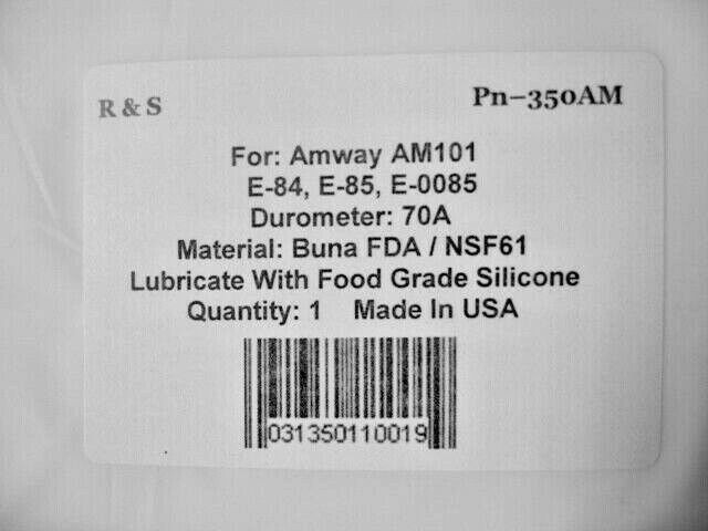 Amway Compatable Fit O-ring AM101 for E84 & E85 Gen IV Water Treatmt /R&S 350AM gallery
