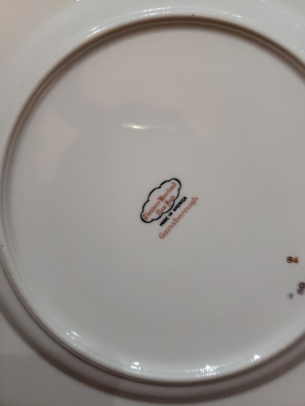 Set (3) Dinner Plates 10-1/4" wide, Theodore Haviland New York USA Gainsborough gallery