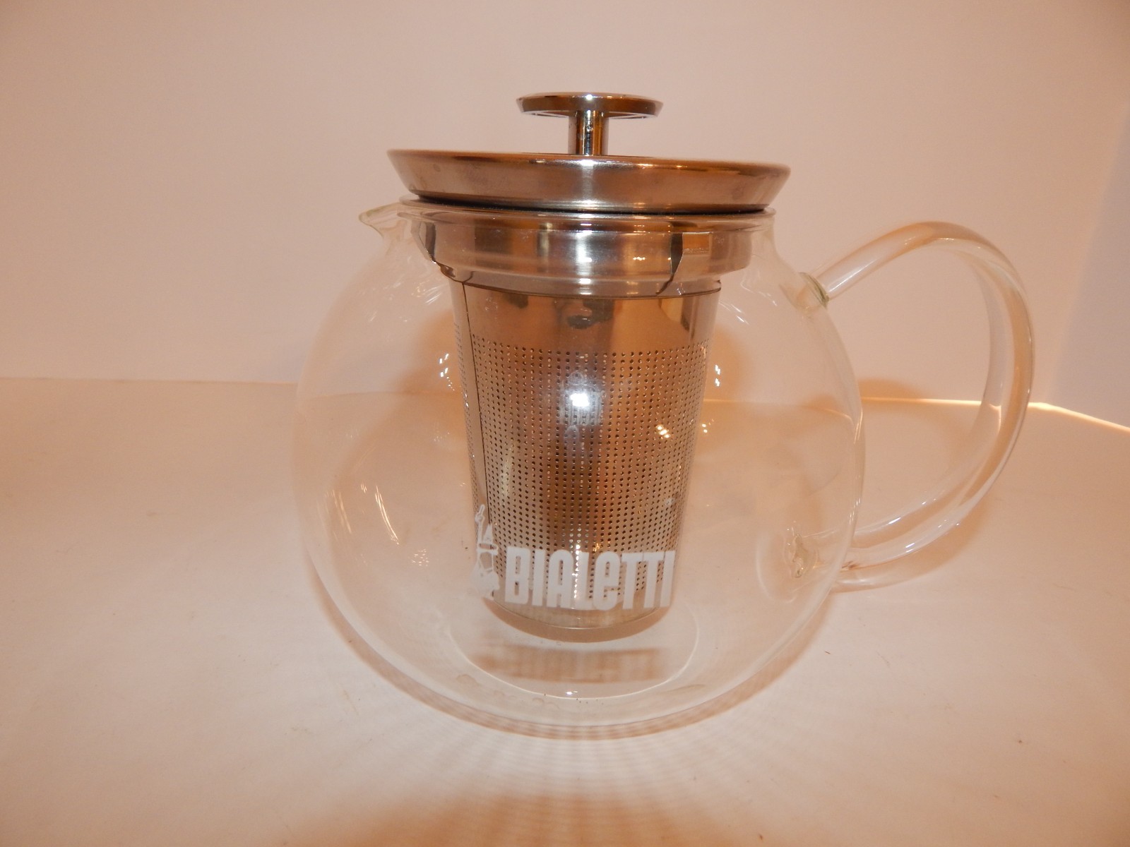 Bialetti Glass Tea Pot - 1 L / 34 Oz - Clear Glass & Silver - Stainless Infuser gallery