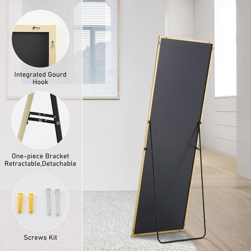 64"x21" Full-Length Wall Mirror For Standing/Hanging/Leaning. Large Floor Mirror gallery