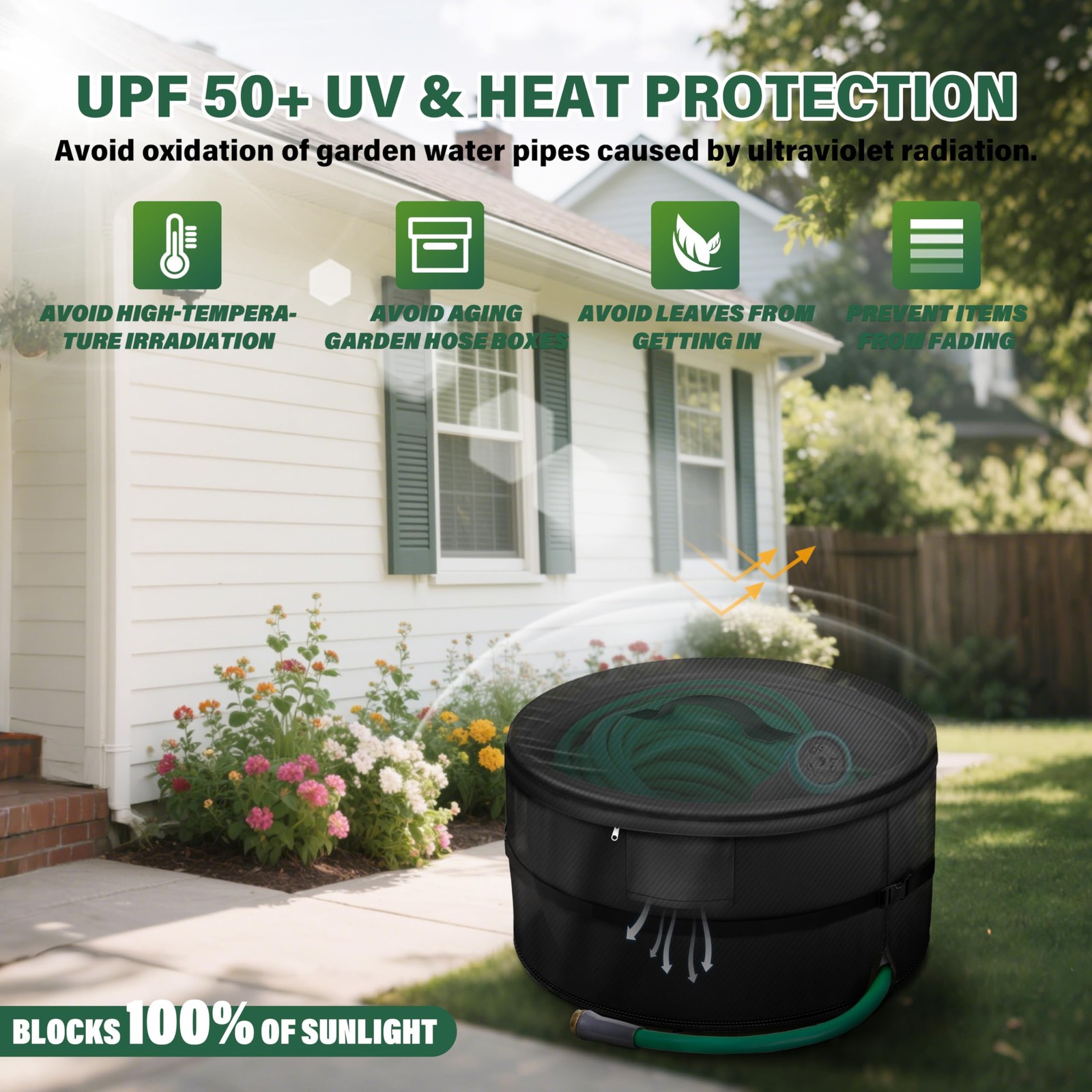 Garden Hose Storage Pot Cover – Protective Cover for Garden Hose Holder Pot; ... gallery