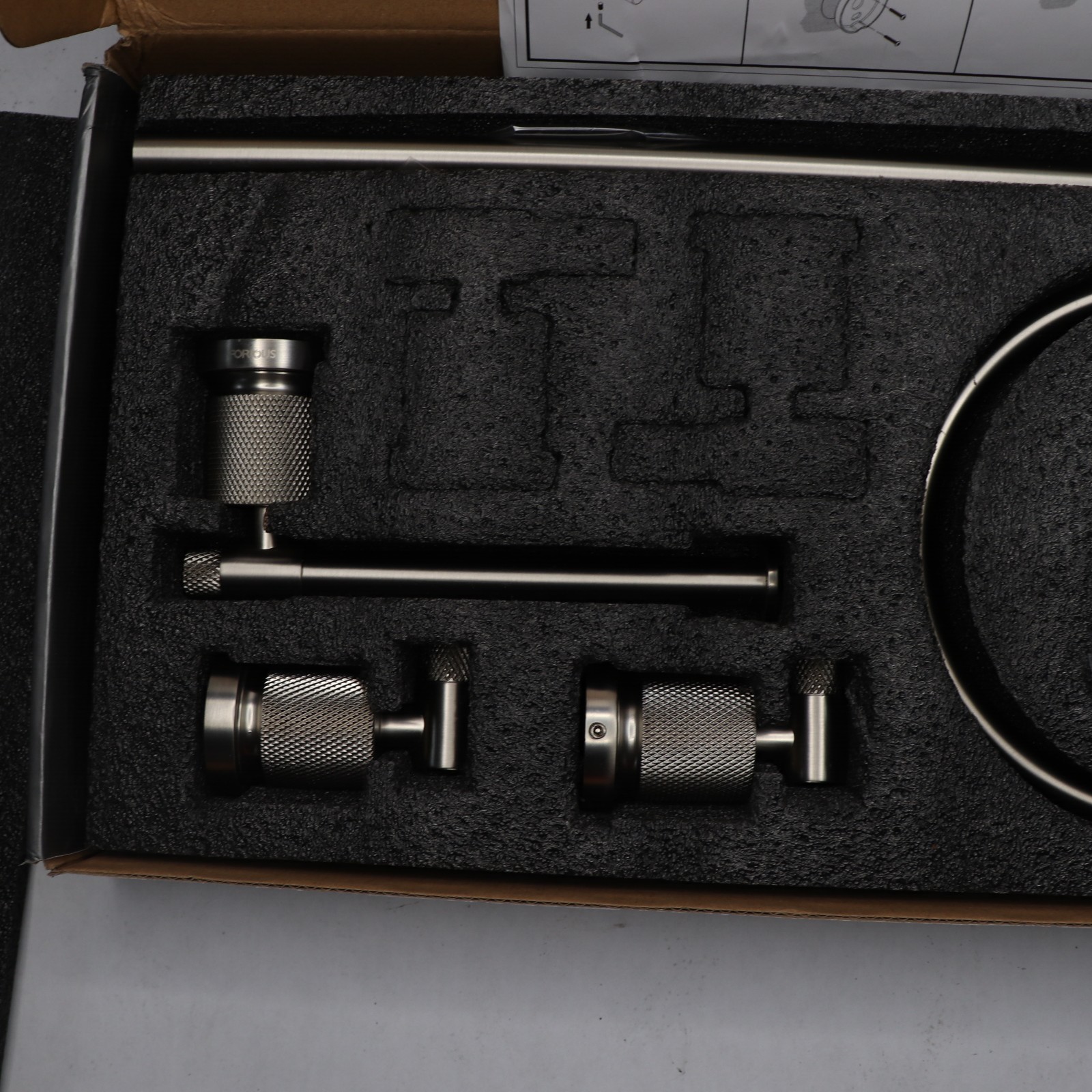 Forious Decorative Bathroom Hardware Set Zinc Brushed Nickel LL19011BN3A gallery