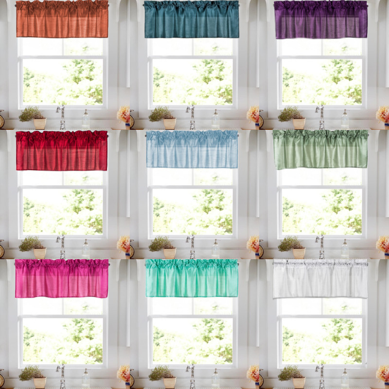 1PC STRAIGHT VALANCE SWAG semisheer WINDOW CURTAIN DRAPE 55" W X 18" L STYLE S18 gallery