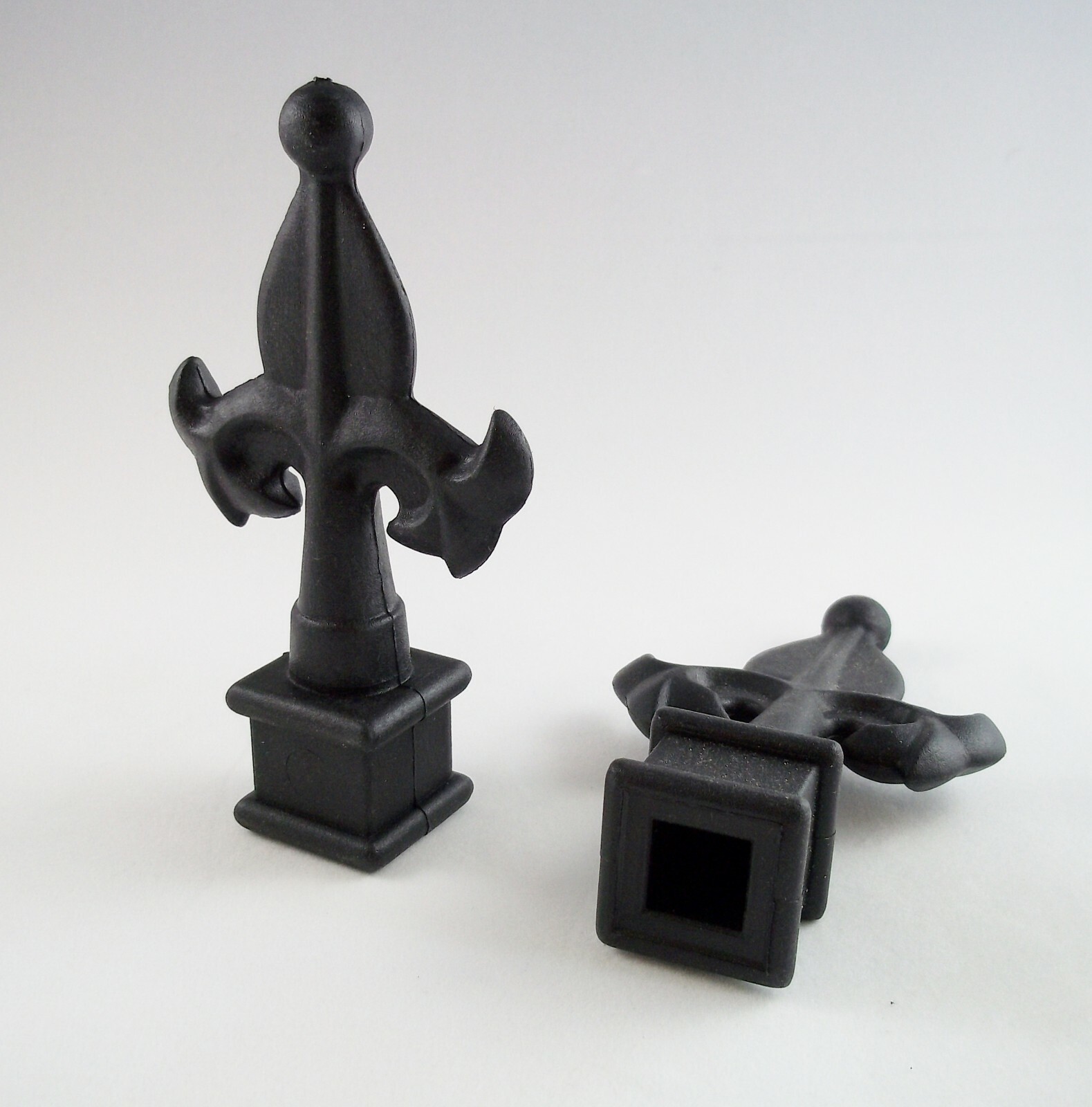 10 EACH (5/8-INCH) BLACK PLASTIC IRON FENCE FINIAL TOPS 1-70-58 BOY SCOUT gallery