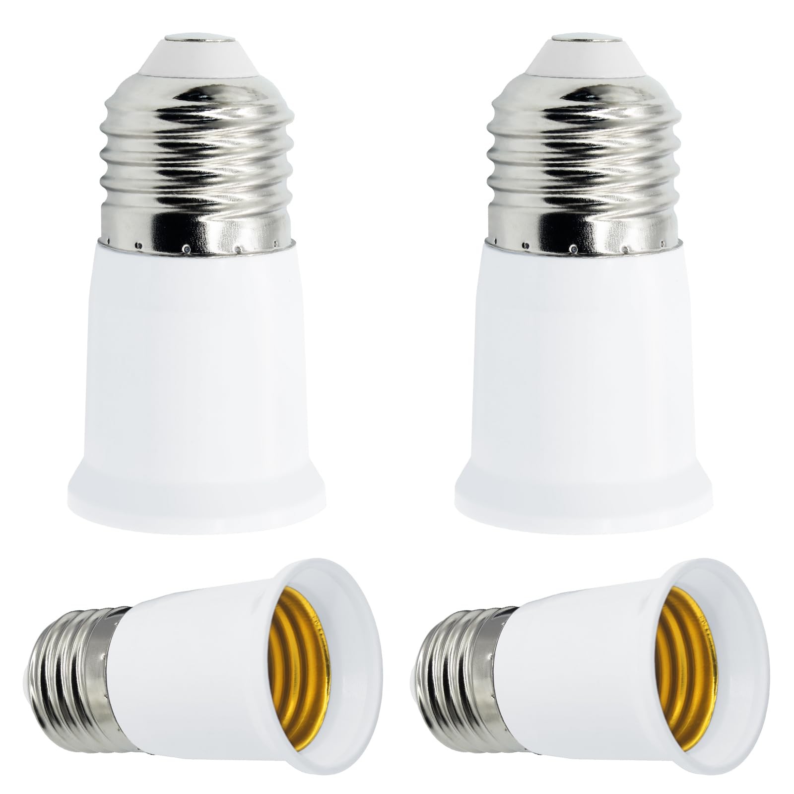 4 Pack E26 Socket Extender, 3CM/1.2 Inch E26 Light Bulb Extension Socket, Lam... gallery