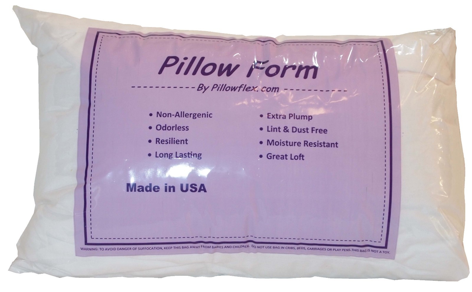 Pillowflex Poly Cotton Pillow Form Inserts Square and Rectangle Machine Washable gallery