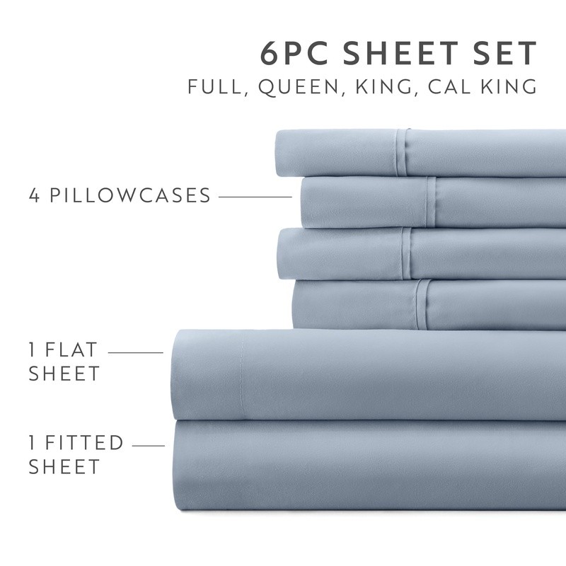 6 Piece Deep Pocket Microfiber Sheet Set Hypoallergenic Durable Cozy Soft New gallery