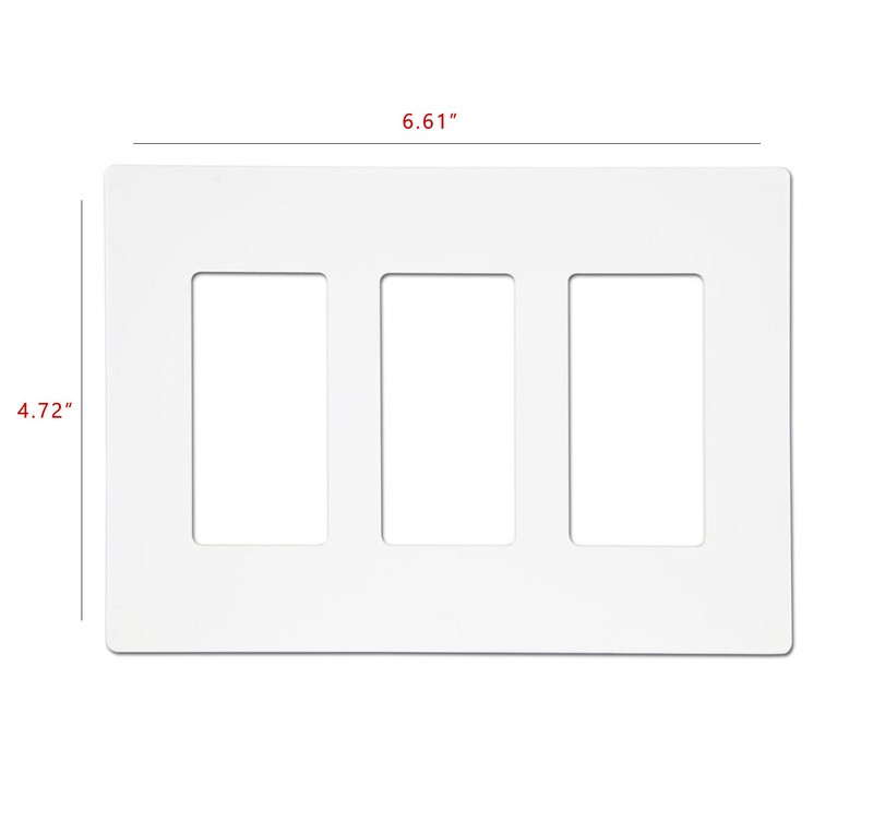 Unbreakable Screwless Decora Wall Plate Outlet / Switch Cover 1-5 Gang White UL gallery
