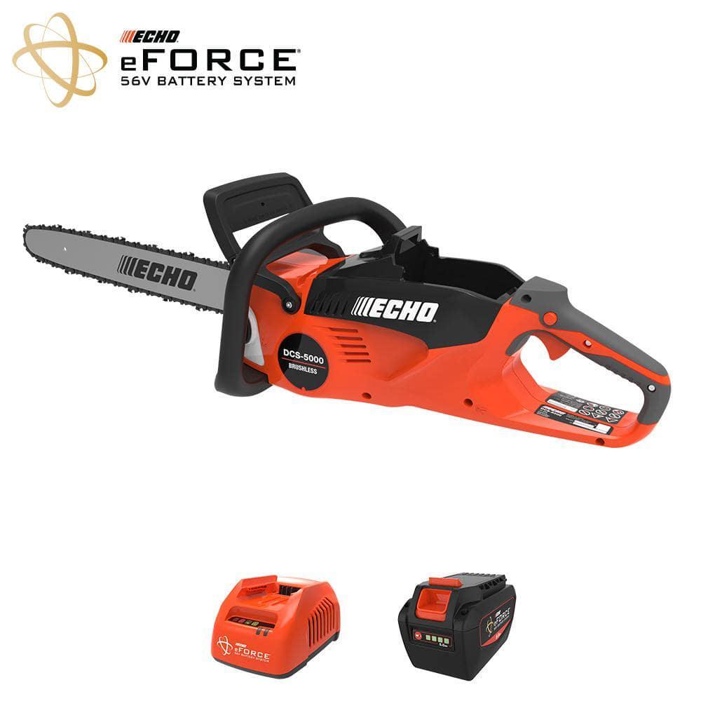 Echo eFORCE 18 In. 56V Cordless Rear Handle Chainsaw Kit with Battery Charger gallery