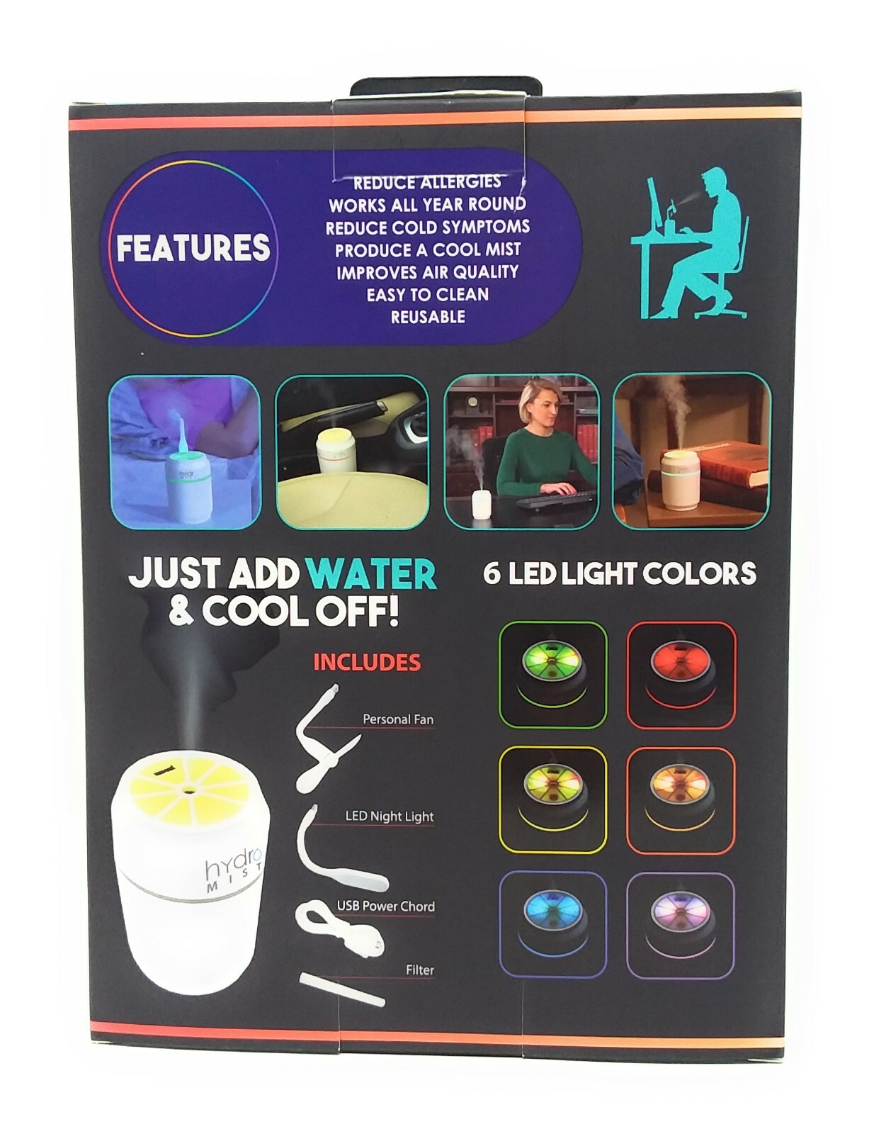 Hydro Mist 4 in1 Personal USB Humidifier and 10 Replacement Filters gallery