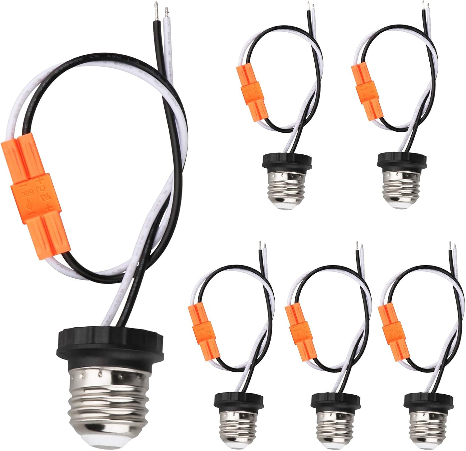 E26 Socket Adapter, 6 Pack Light Bulb Socket Pigtail, Screw in Male Light Socket gallery