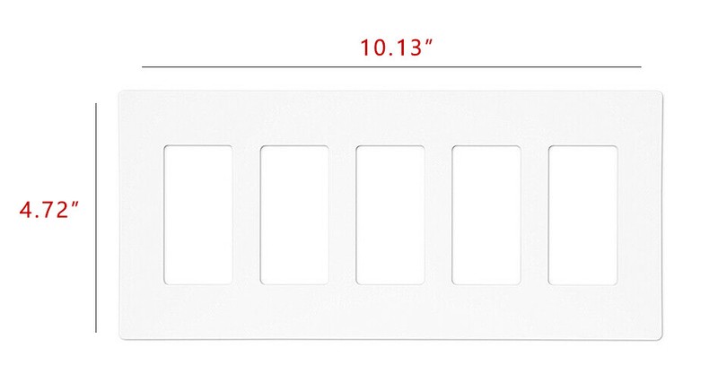 Unbreakable Screwless Decora Wall Plate Outlet / Switch Cover 1-5 Gang White UL gallery
