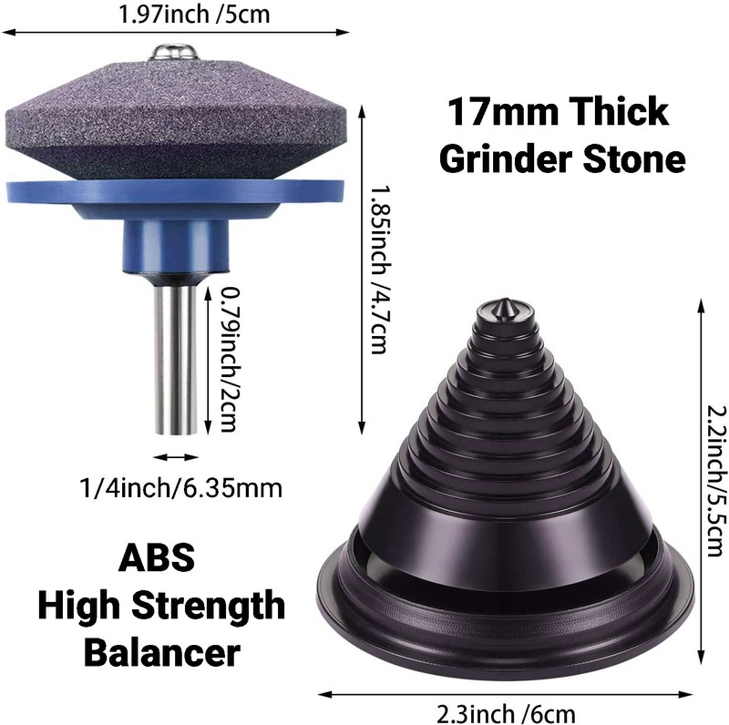 5PCS Lawn Mower Blade Sharpener Balancer Kit for Drill Grinder Stone Garden Tool gallery