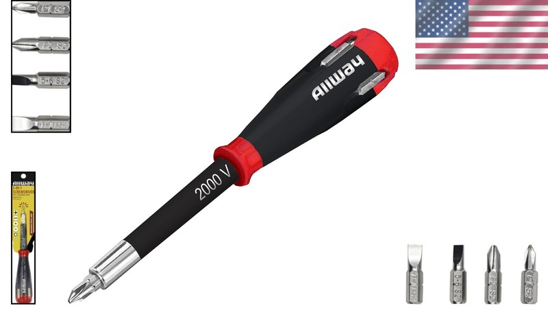 Versatile SD41 5-in-1 Safety Screwdriver with Magnetic Storage & Ergonomic Grip gallery