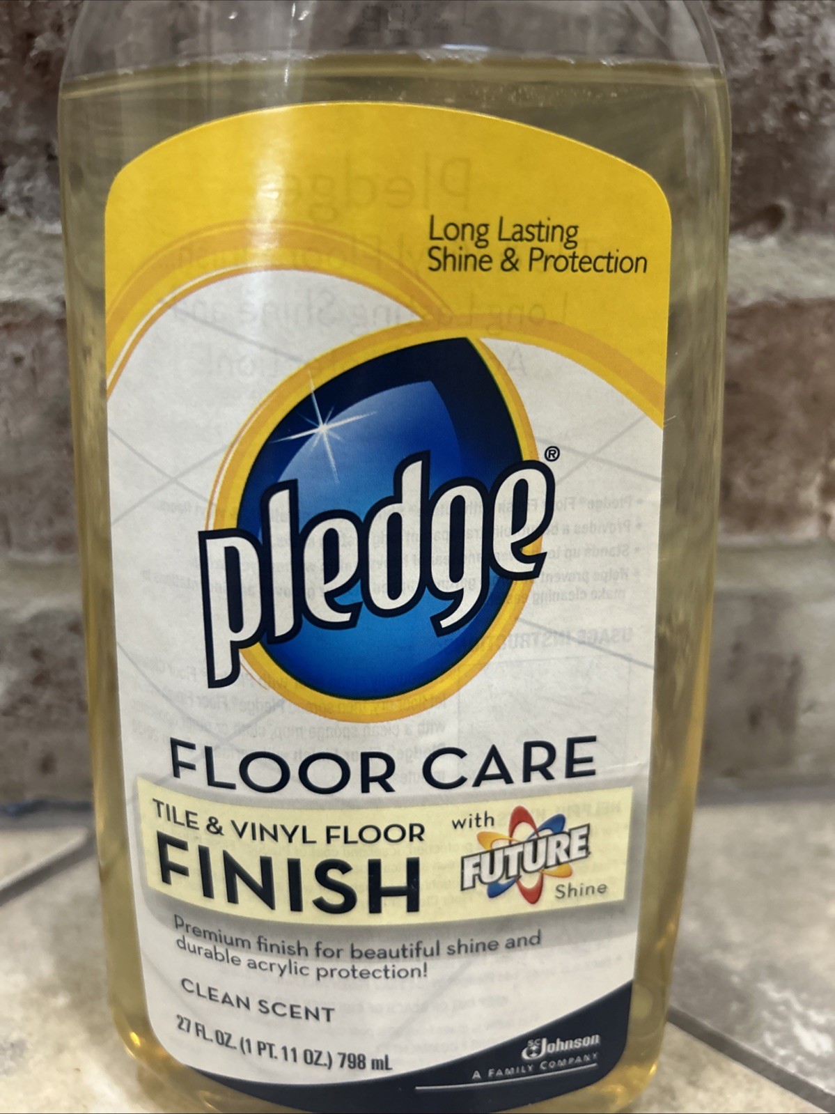 Vintage Pledge Floor Care With FUTURE Shine 27 oz Clean Scent gallery