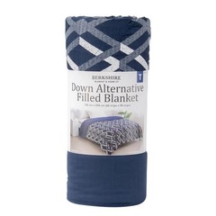 Berkshire Herringbone Microfiber Down Alternative Blanket, Reversible Twin 66×96